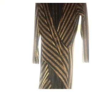Sexy Black and Gold Dress